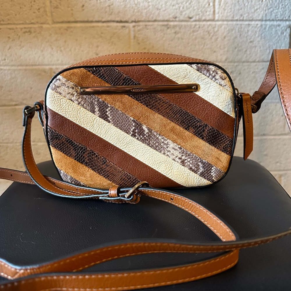 Fossil Leather Crossbody Bag